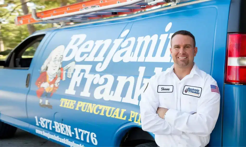 ben franklin punctual plumber hero