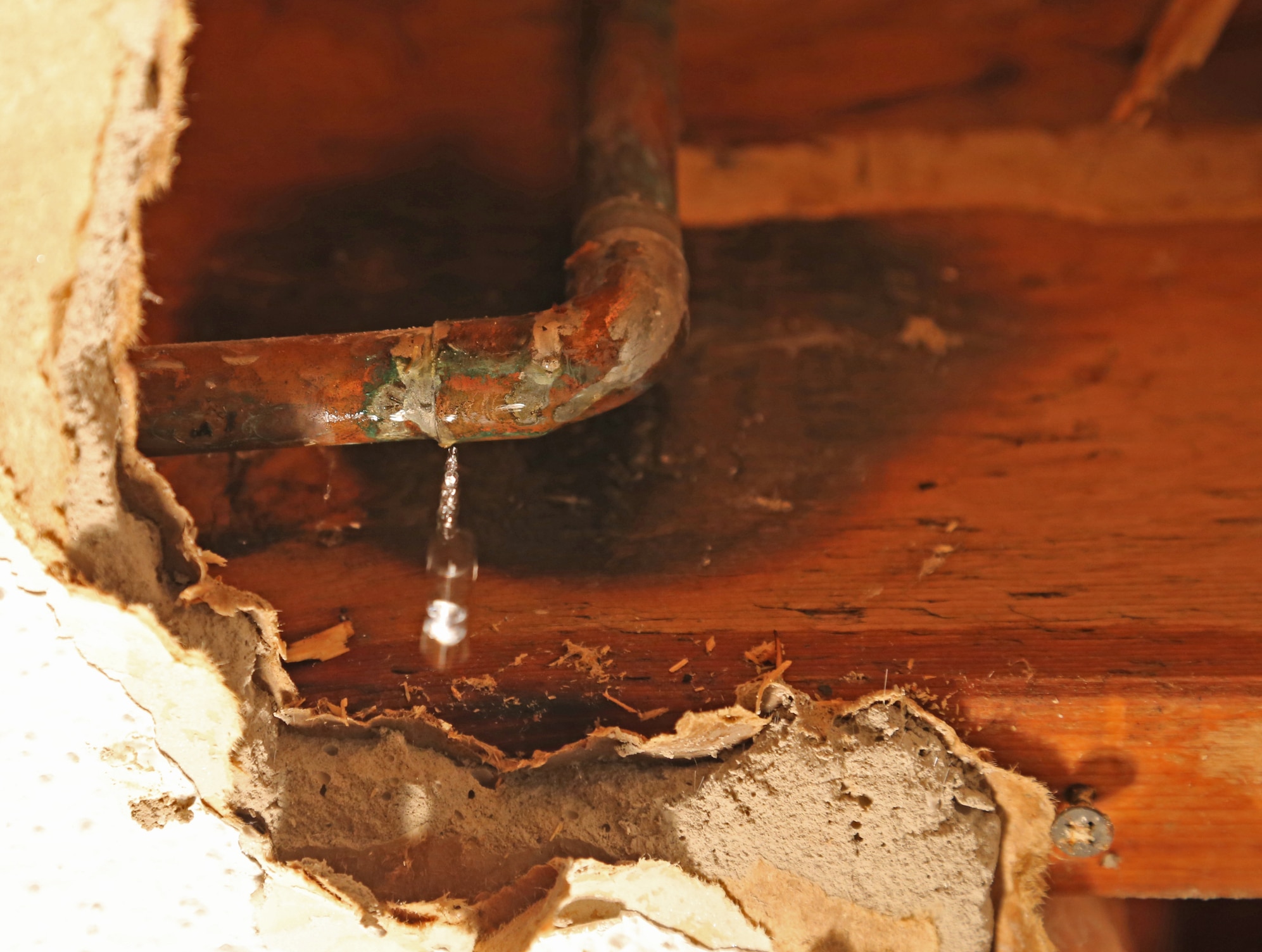 Leaking Pipe because of water pressure.