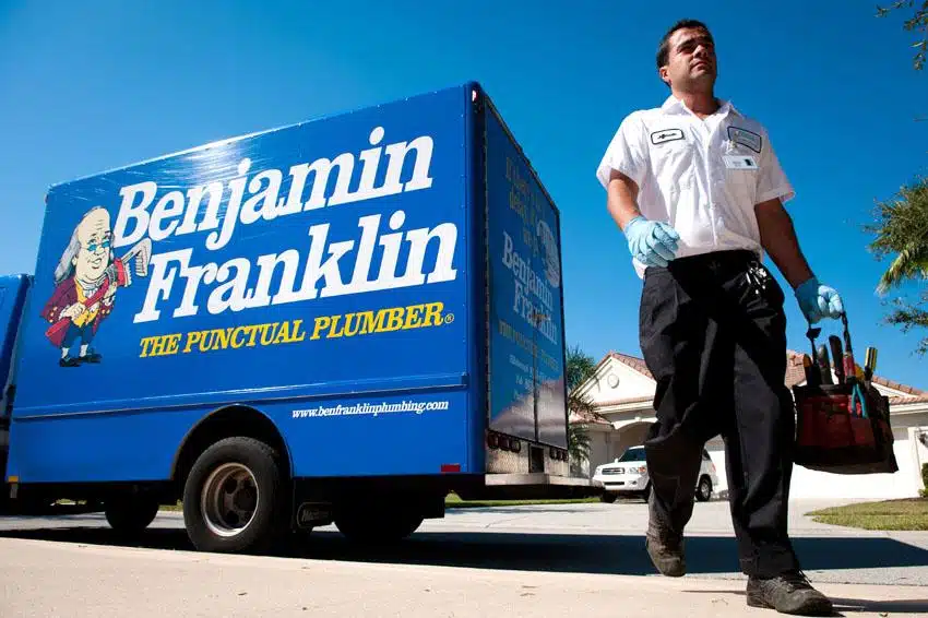 Plumbing Services, Slab Leak Detection, Water Softener Installation, Water Heaters, Tankless Water Heater Services, Pipe Rerouting, Pipe Repair, Commercial Plumbing Inspections, Trenchless Sewer Repair solution, Drain Cleaning Service, Emergency Plumber By Benjamin Franklin Plumbing.