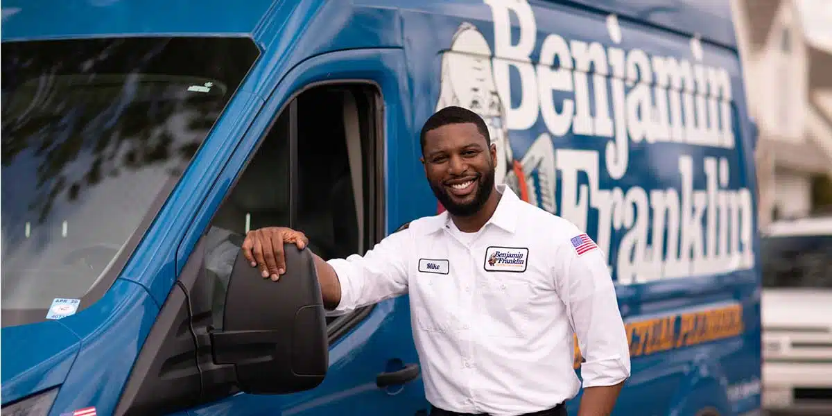 Water Line Leak Repair, Gas Leak, Water Softener Installation, Water Filtration Services, Commercial Plumbing Inspections, Toilet Repair, Faucet Repair and Installation by Benjamin Franklin Plumbing.