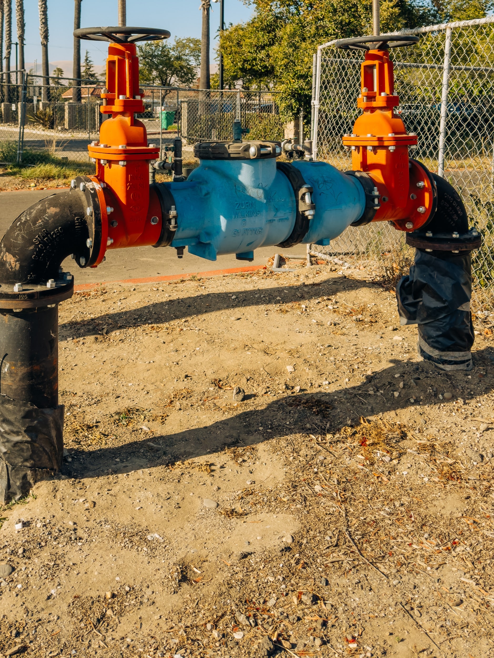 Backflow prevention devices, Greywater Recycling Setup.