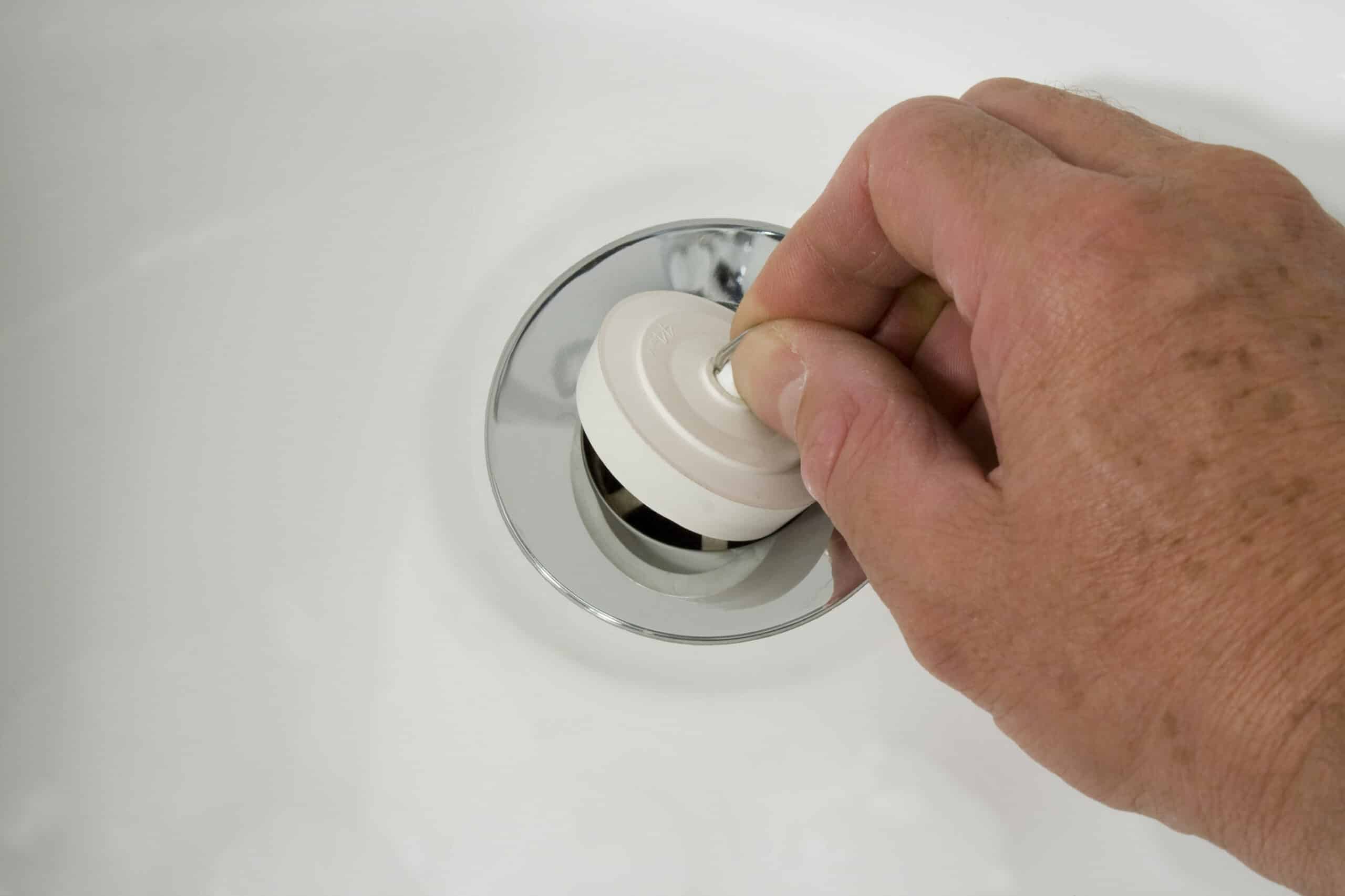 Cover drains, sink, Sewer Odor Smoke Test.