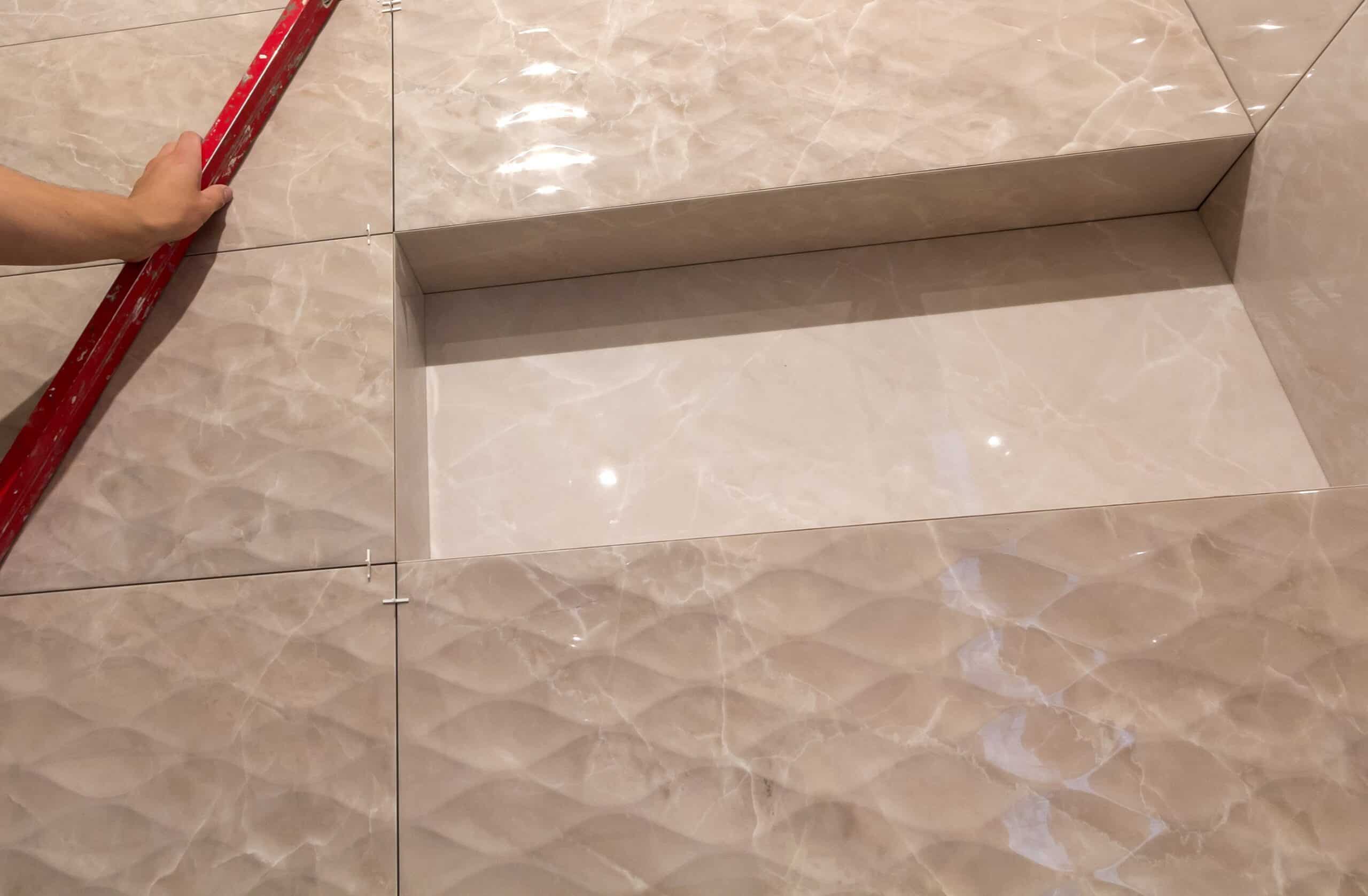 Installation shower niche, Shower niche waterproofing.