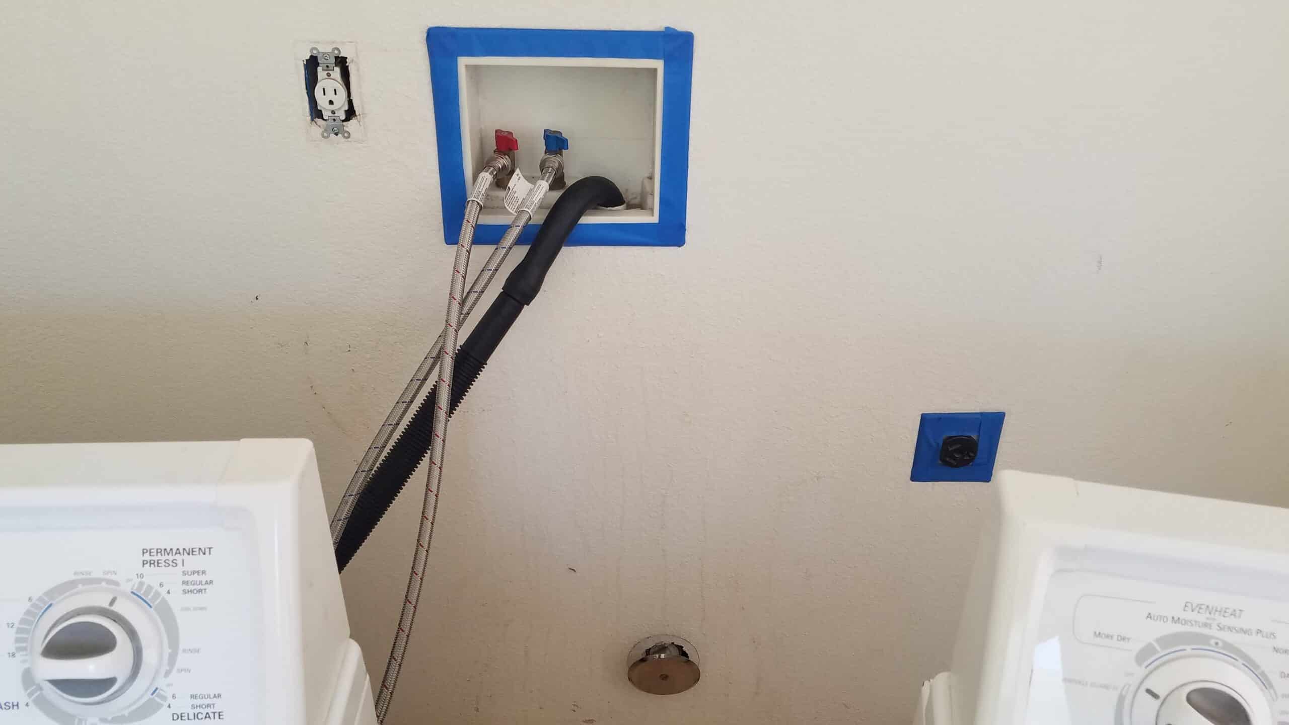 Appliance water hookups made clean and code compliant.