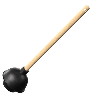 A flange plunger for toilets.