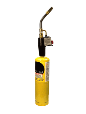 A soldering torch.