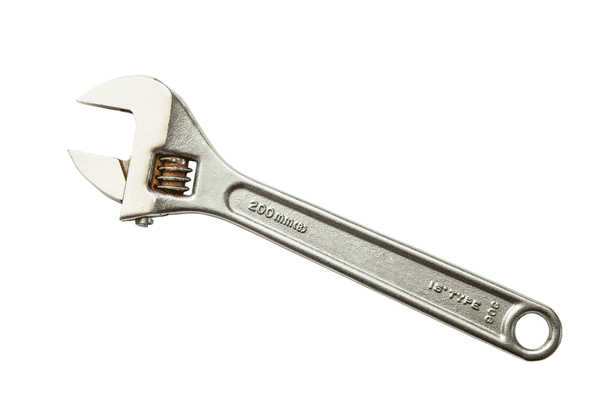 An adjustable crescent wrench