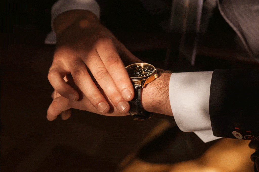 man looking at his watch gas leak repair plano tx dallas tx 