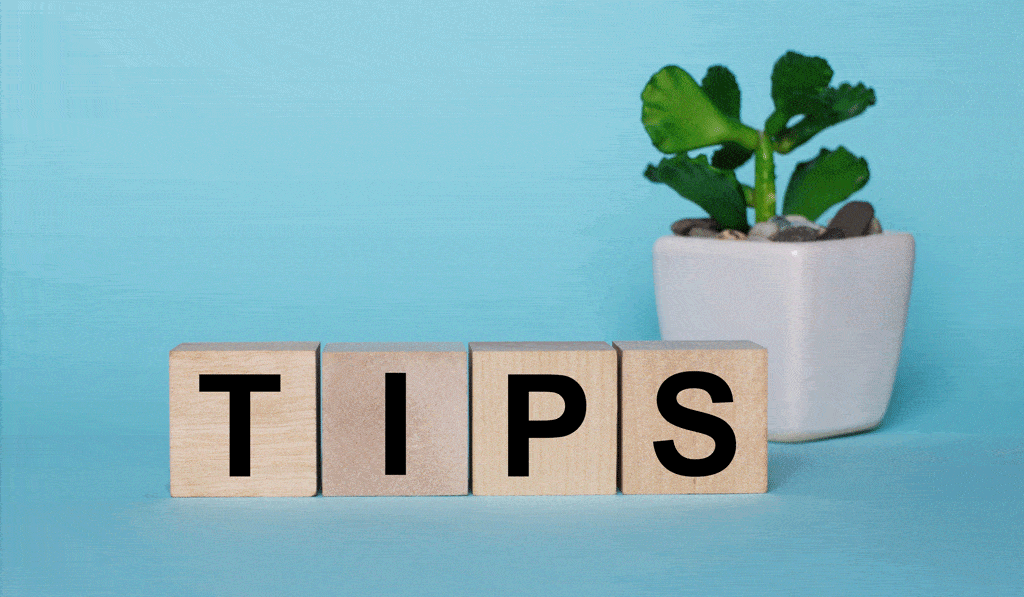 the word tips on wooden blocks and a plant in the background tankless water heater installation dallas tx carrollton tx